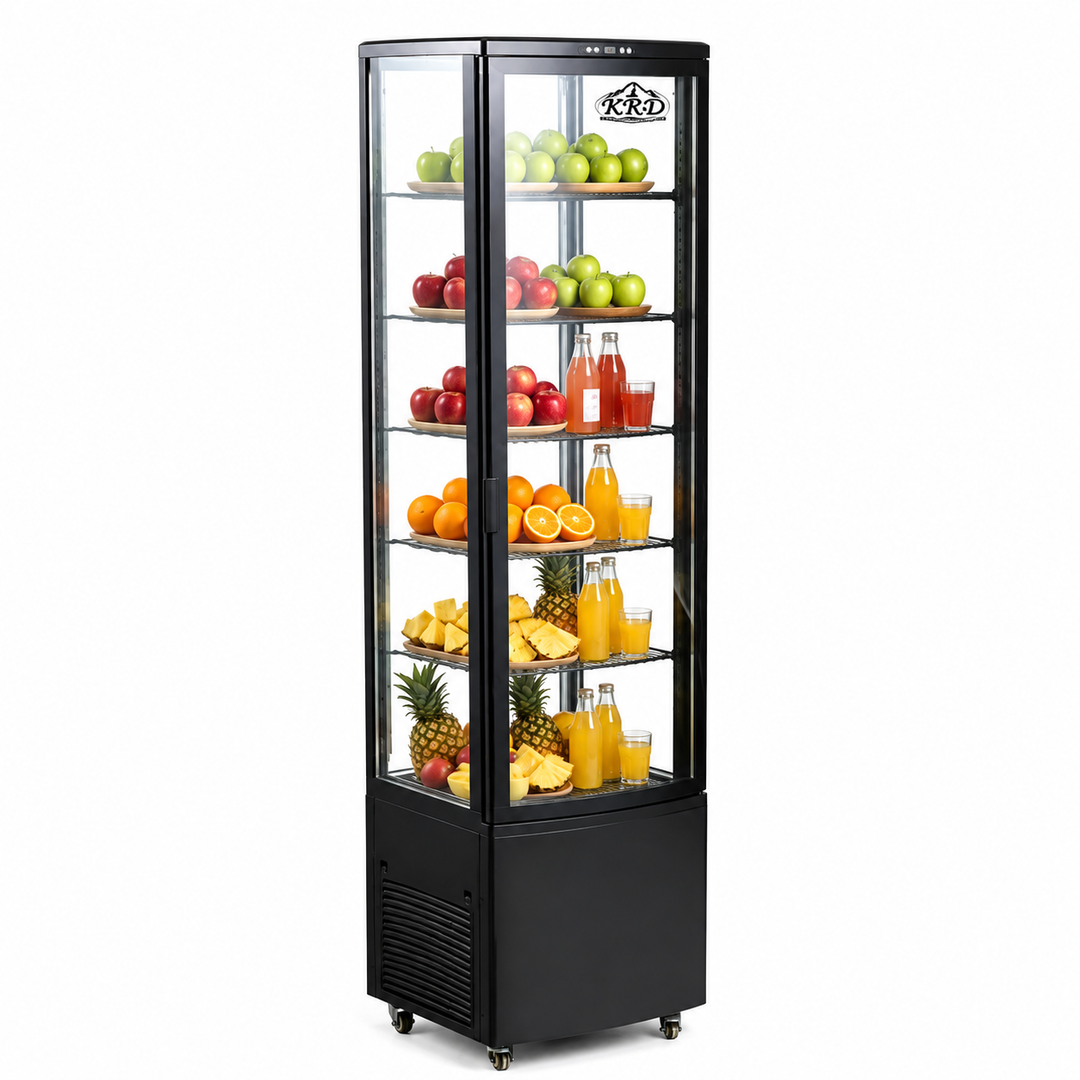 KRD Commercial Display Cooler 5 Shelf 270L Black KR-280L