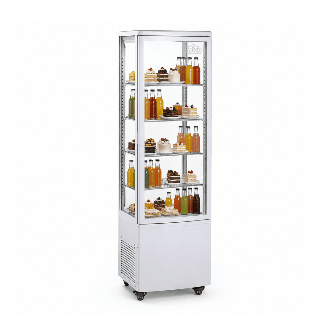 KRD Commercial Display Cooler 4 Shelf 215L White KR-215L