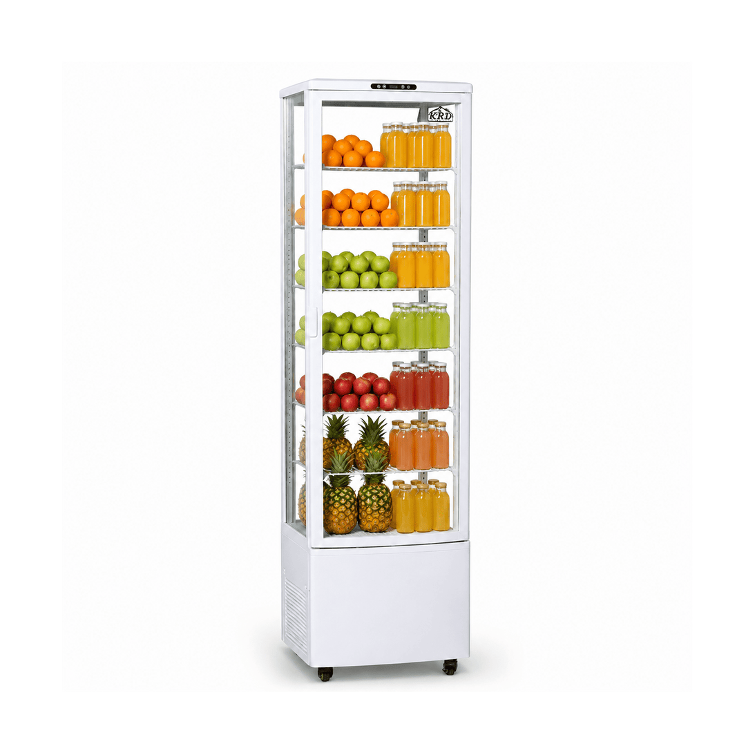 KRD Commercial Display Cooler 6 Shelf 280L White KR-290L