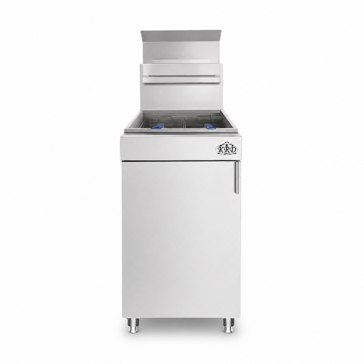 KRD Commercial Gas Fryer 18L Single Tank Twin Basket 18kW Natural Gas TH-FY90