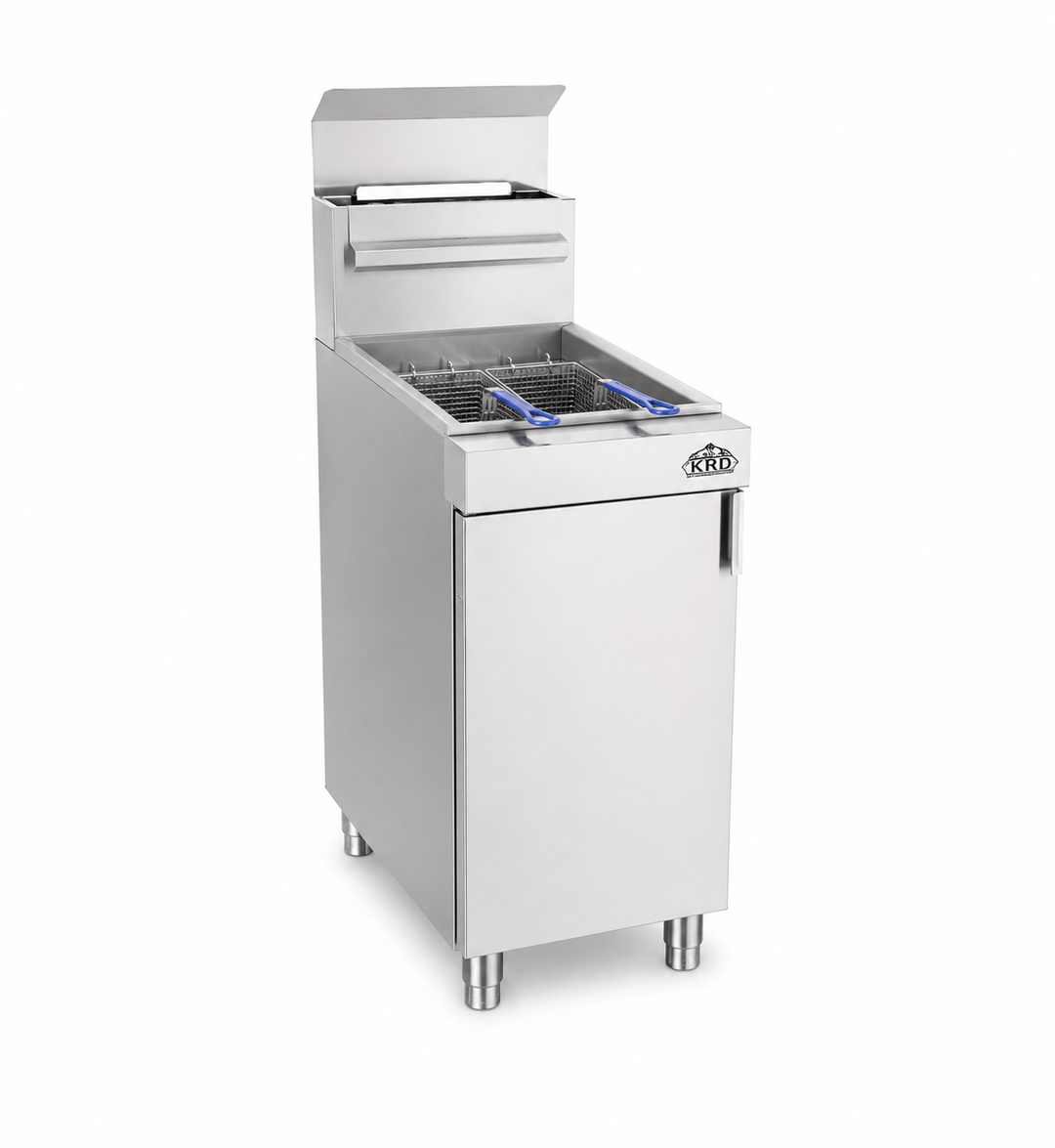 KRD Commercial Gas Fryer 25L Single Tank Twin Basket 18kW Natural Gas TH-FY120
