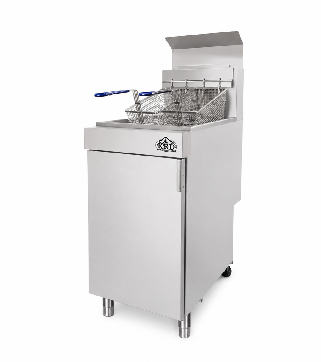 KRD Commercial Gas Fryer 18L Single Tank Twin Basket 18kW Natural Gas TH-FY90