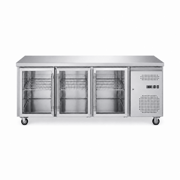 KRD Glass Door Counter Fridge 3 Door 417L 1795mm GN3100TNG