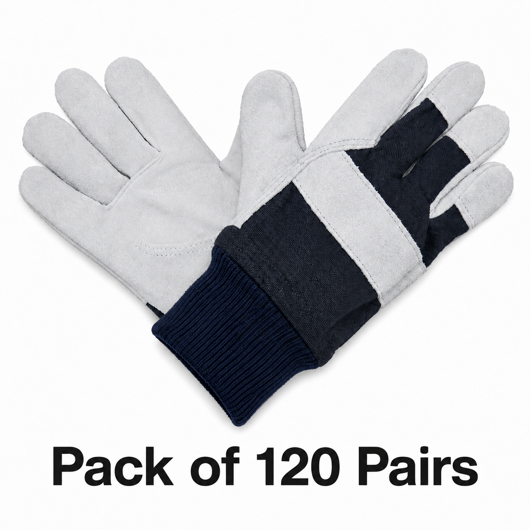 KRD Liscombe Chrome Leather Work Gloves 120 Pairs