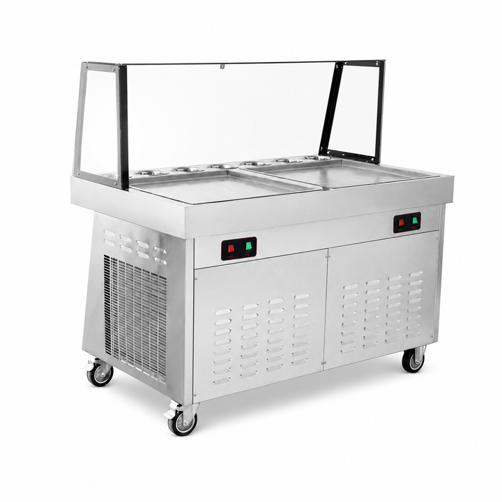 KRD Fried Ice Cream Roll Machine 40-50L/H 2000W KIC-500FL-2