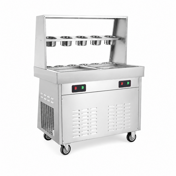 KRD Fried Ice Cream Roll Machine 25-35L/H 2000W KIC-360FL-2