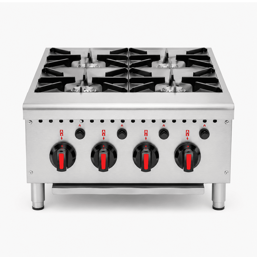 KRD Commercial Gas Range 4 Burner 23.2kW Natural Gas HP24-MF