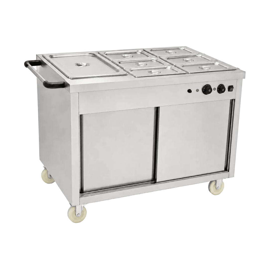 KRD Mobile Bain Marie Hot Cupboard 1215mm GN Pan Top YH3W1