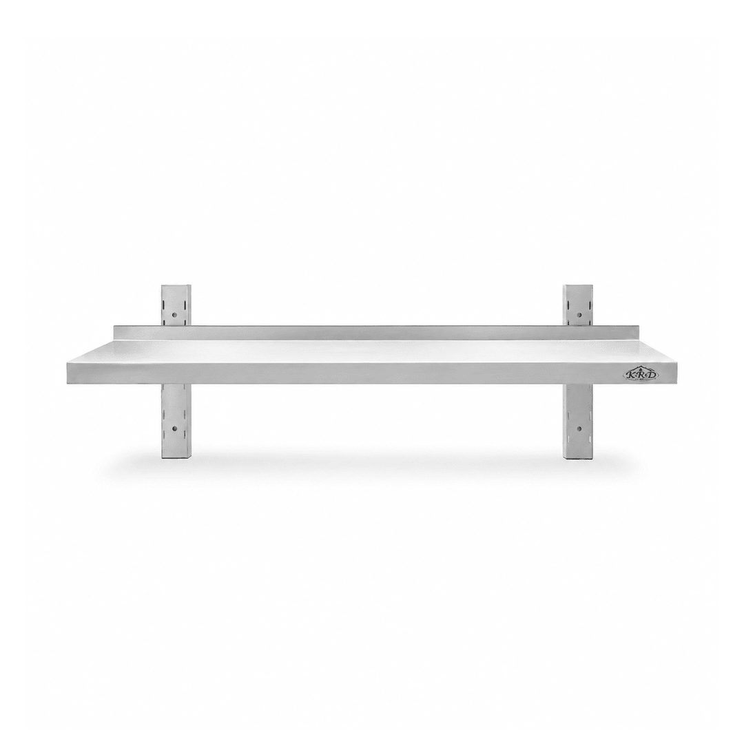 KRD Adjustable Wall Shelf 2000mm Stainless Steel Single Tier WBS1R203