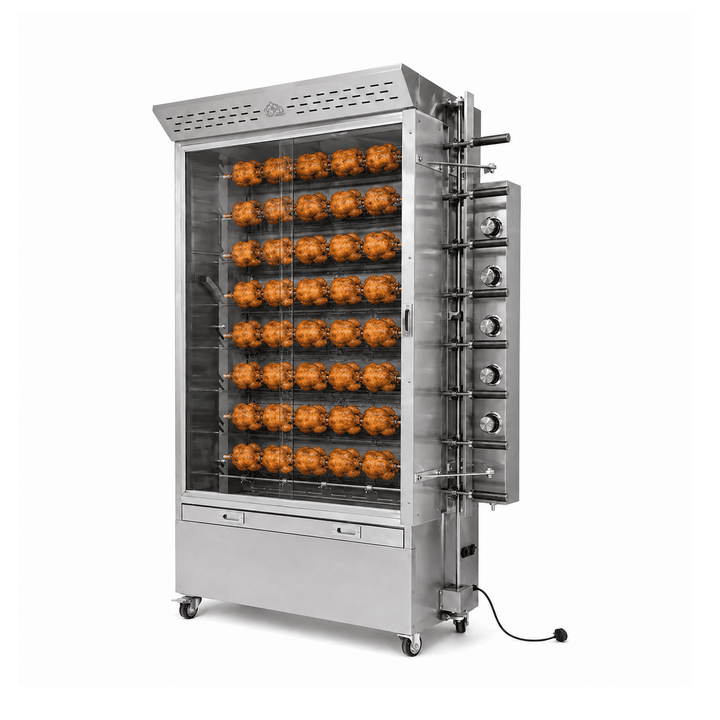 KRD Gas Chicken Rotisserie Cabinet Oven 8 Spit 40 Chicken KY8B
