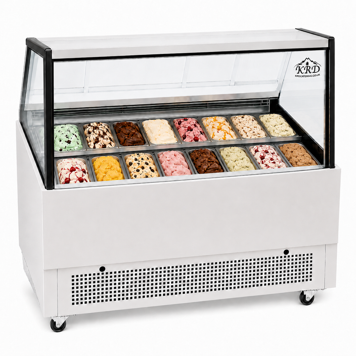 KRD Commercial Ice Cream Showcase Freezer 1500mm 16 Pans KICS-1500S