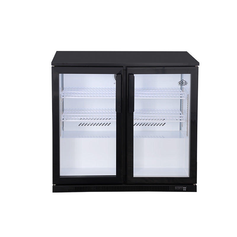 KRD Back Bar Cooler 2 Hinged Doors 220 Litres Drinks Cooler KBC-2