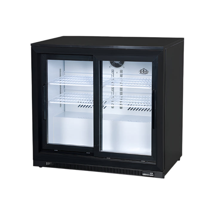KRD Back Bar Cooler 2 Sliding Doors Drinks Cooler 90cm Width
