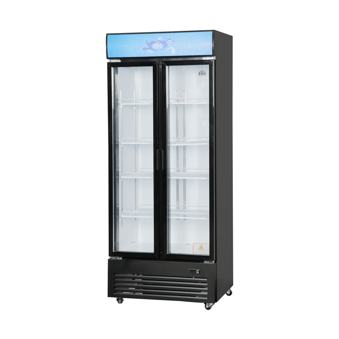 KRD Commercial Display Fridge 800mm Vertical Double Door KD-800