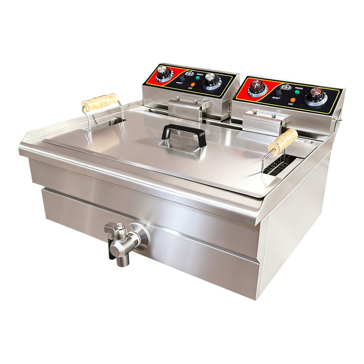 KRD Commercial  Large Single Tank Single Basket Table Top Electric Fryer