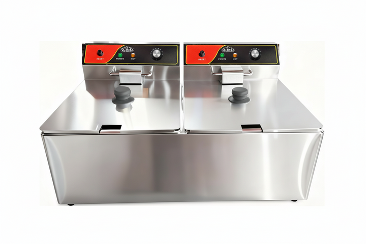 KRD 2x 8 Litre Twin Tank Commercial Electric Deep Fat Fryer KEF8L2