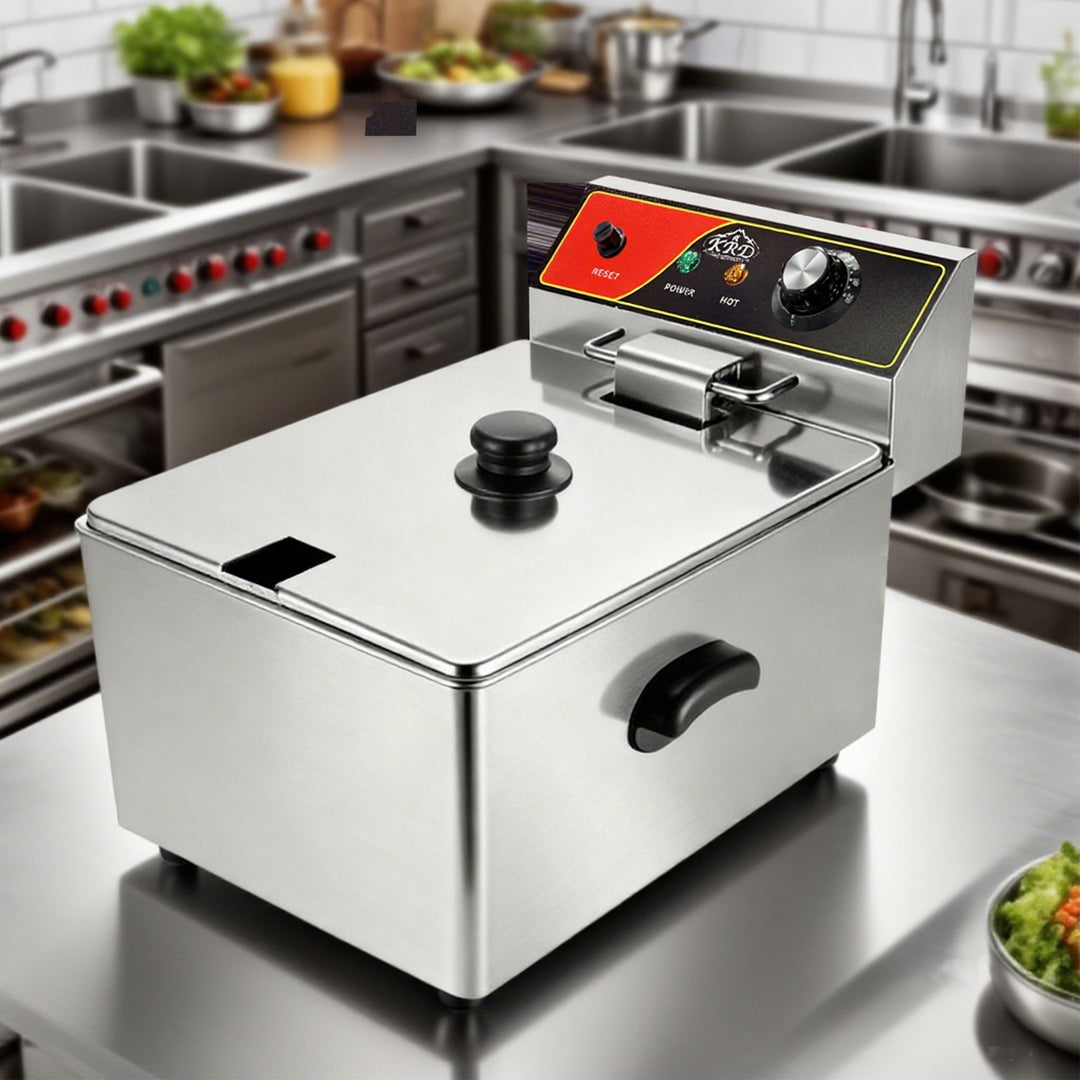 KRD Commercial Deep Fat Fryer Single 8 litres 3.25kW Countertop KEF-8L