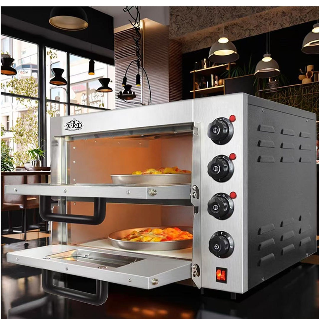KRD Twin Deck Electric Pizza oven 4+4 pizzas of 8&