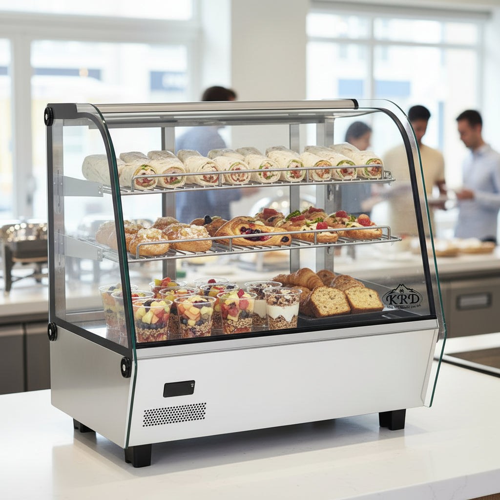KRD Commercial Display Warmer 3 Shelf stainless steel 120 Litre KR-120L