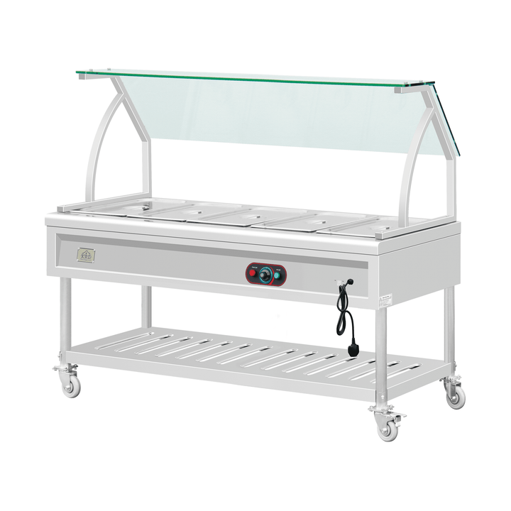 KRD Electric Bain Marie With Curved Glass Shelf KR-B04-5