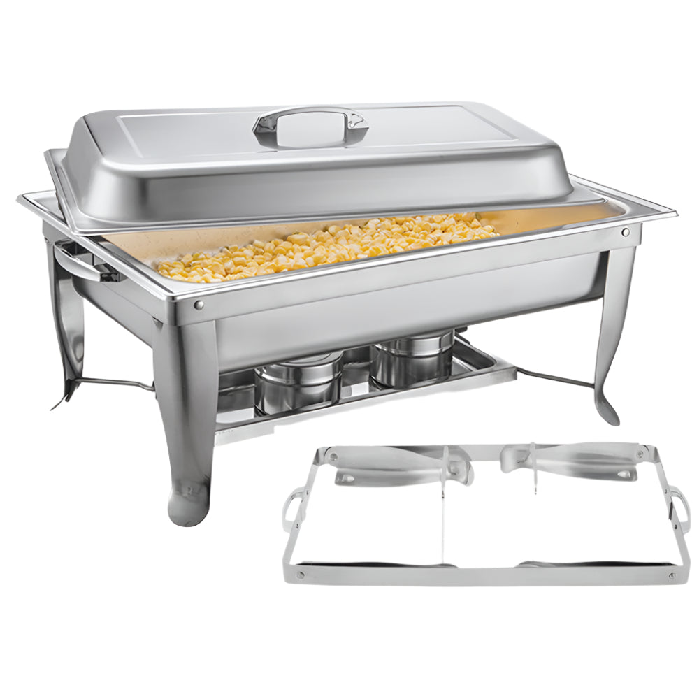 KRD Chafing Dish GN1/1 Stainless steel 9 litres 600x350x320mm Folding Frame DTC1015