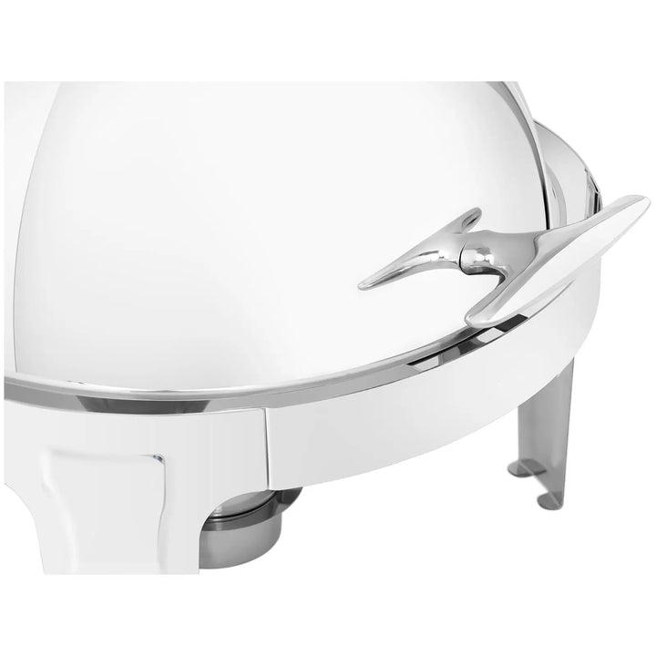 KRD Professional Roll top Chafer Round Stainless steel Mirror polish 6 litres DTC1101