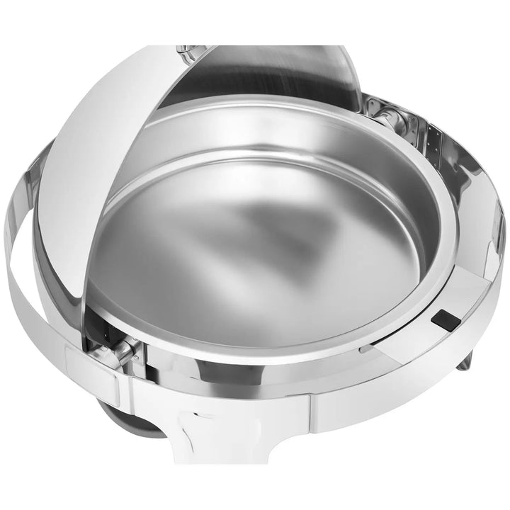 KRD Professional Roll top Chafer Round Stainless steel Mirror polish 6 litres DTC1101