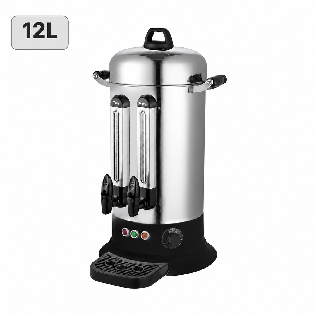 KRD Commercial Tea Urn 12L Double Tap 1500W KTU-12B