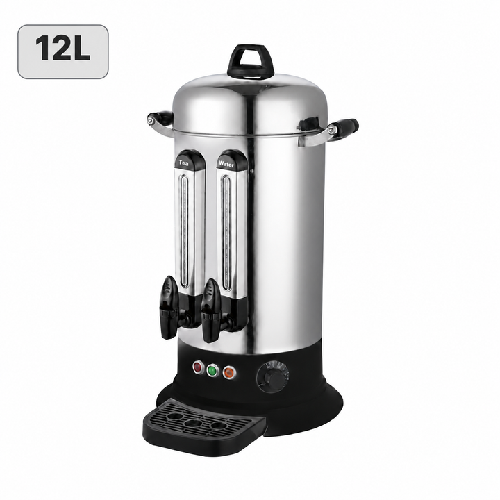 KRD Commercial Tea Urn 12L Double Tap 1500W KTU-12B