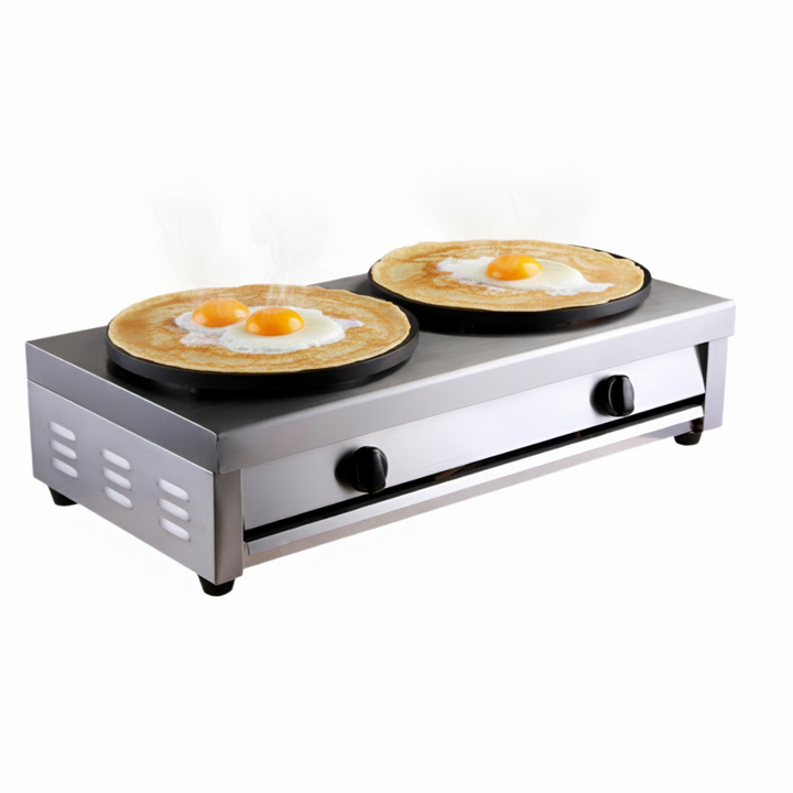 KRD Gas Crepe maker 2x400mm Double 10kW Plate OP2R