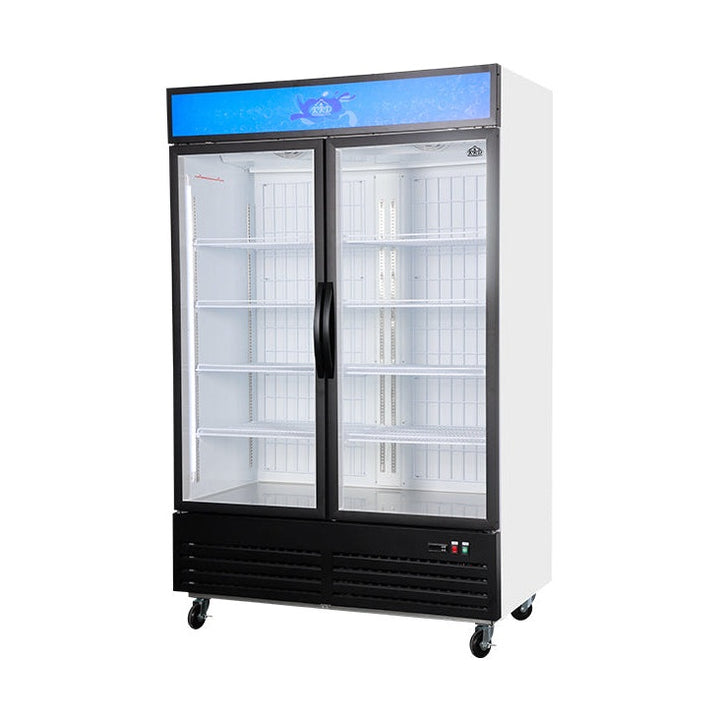 KRD 1040L Double Glass Door Display Freezer Upright Commercial LD1040M2W