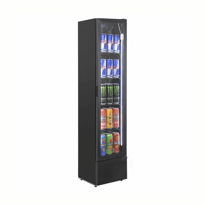 KRD Commercial Slim Bottle Cooler Single Glass Door 39cm LGZ150WP
