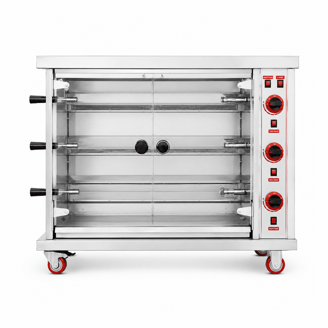 KRD Electric Chicken Rotisserie Oven 15 Chickens 3 Spit KY3P