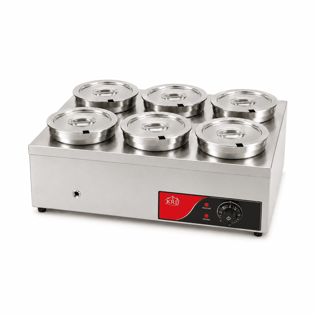 KRD Round Pot Bain Marie 6 x 7L Countertop M867