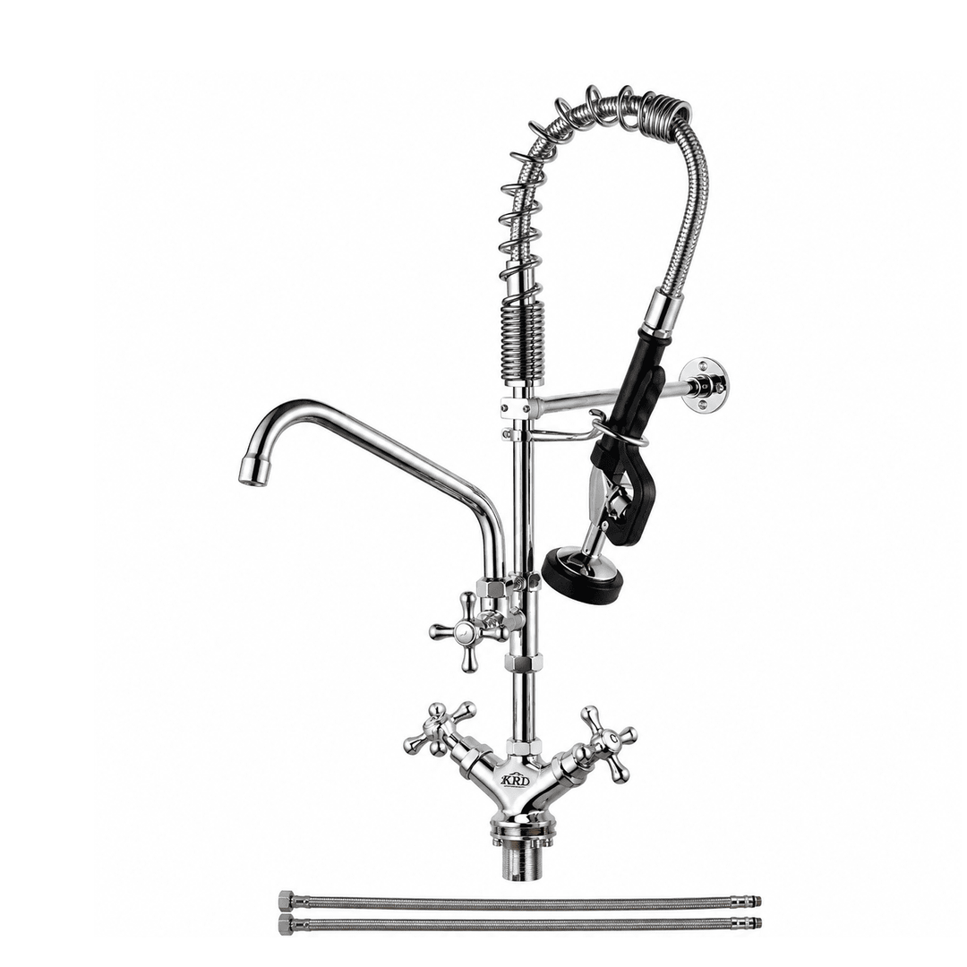 KRD Commercial Pre-Rinse Spray Unit 600mm Deck Mounted MNPR1008-HA01-A0