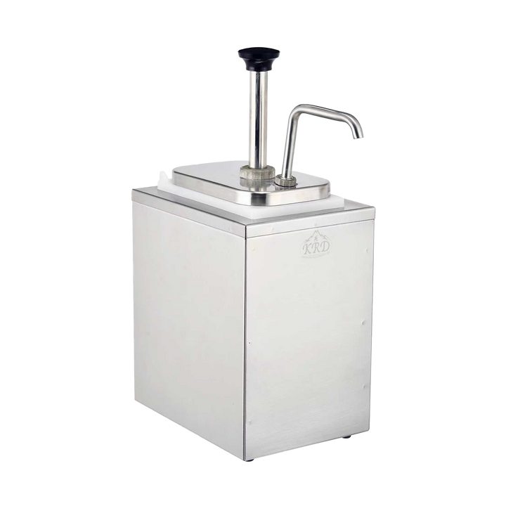 KRD Commercial Condiment Sauce Dispenser Stainless Steel 1x2 Litre for sauces in restaurants and catering.