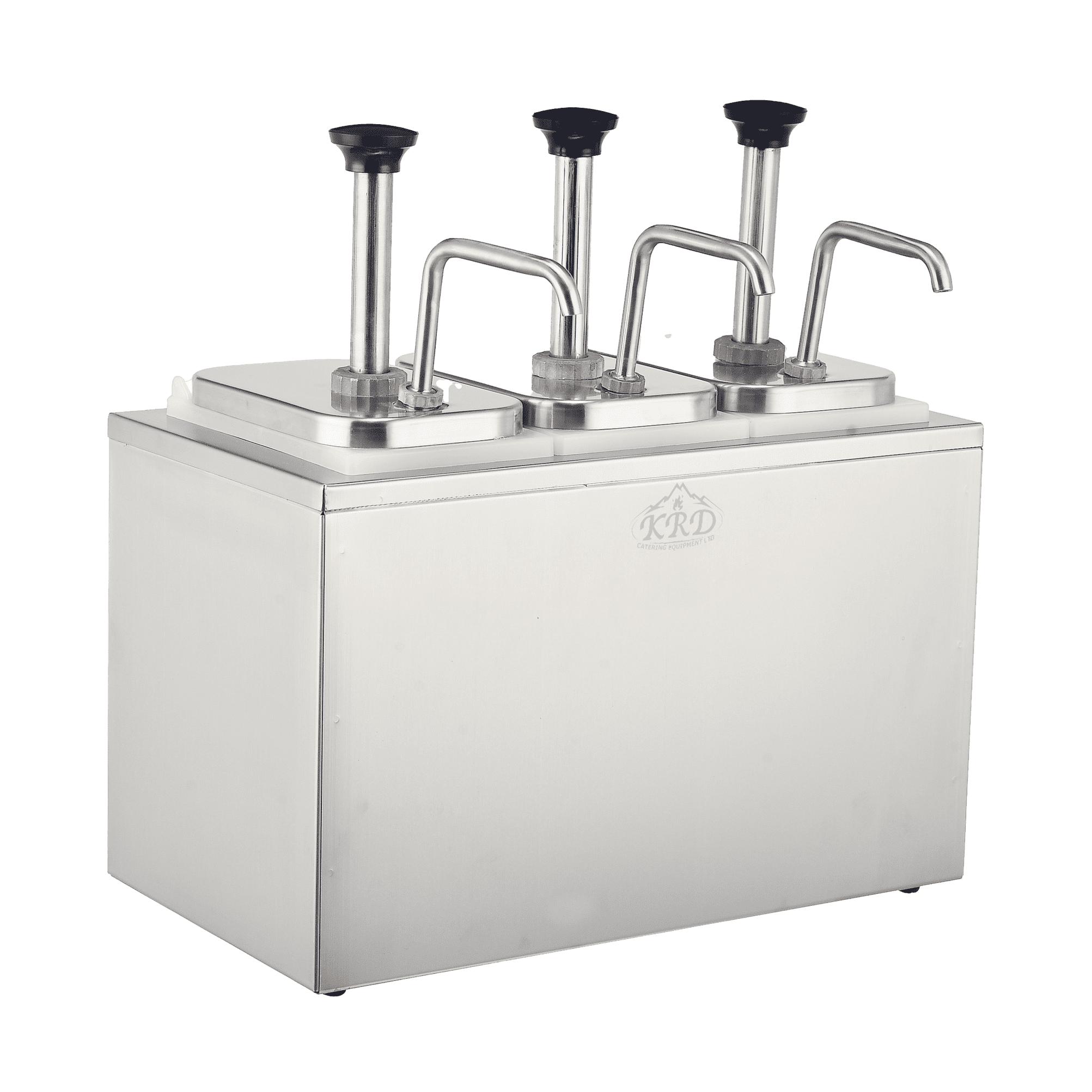 KRD Commercial Condiment Sauce Dispenser Stainless Steel 3x2