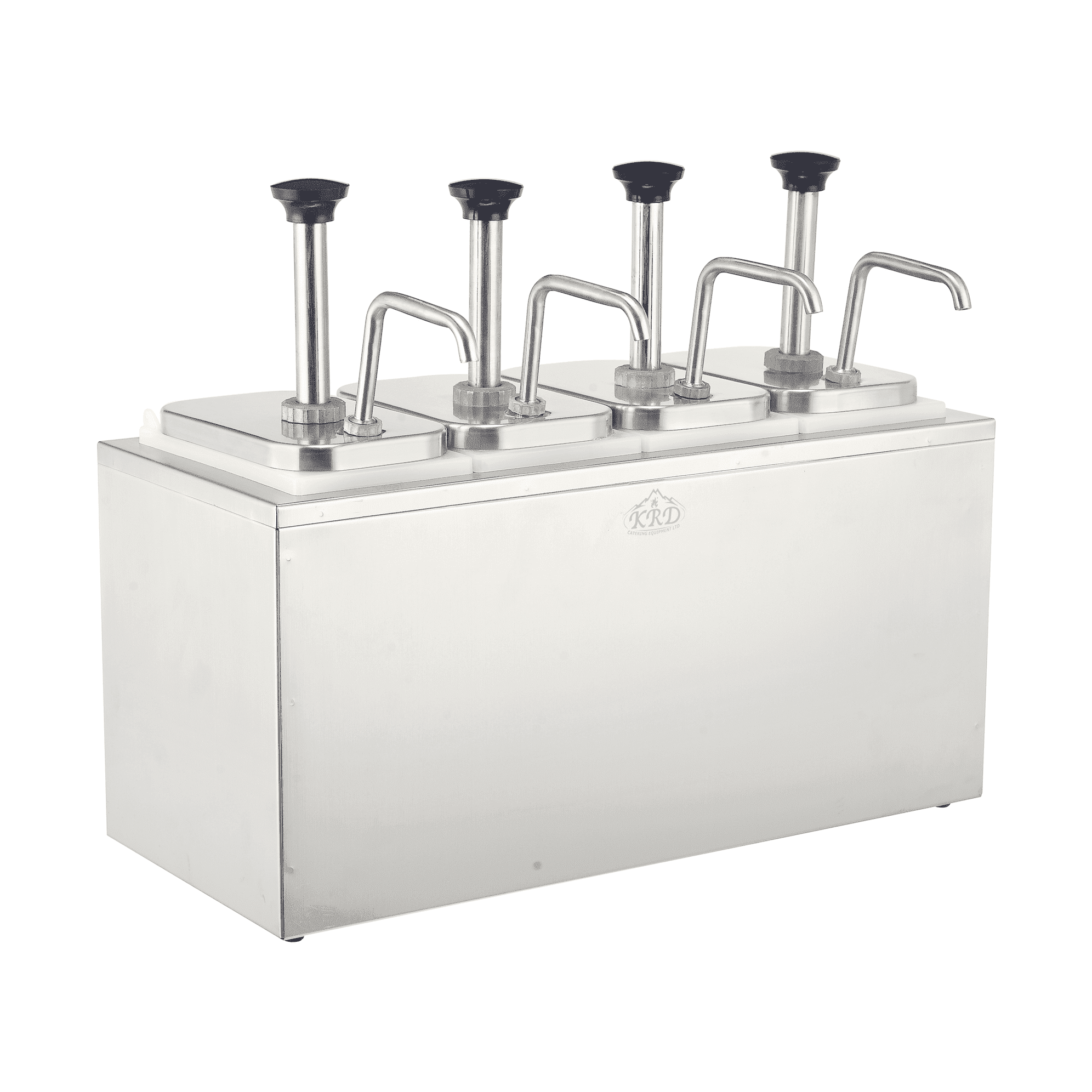 KRD Commercial Condiment Sauce Dispenser Stainless Steel 4x3