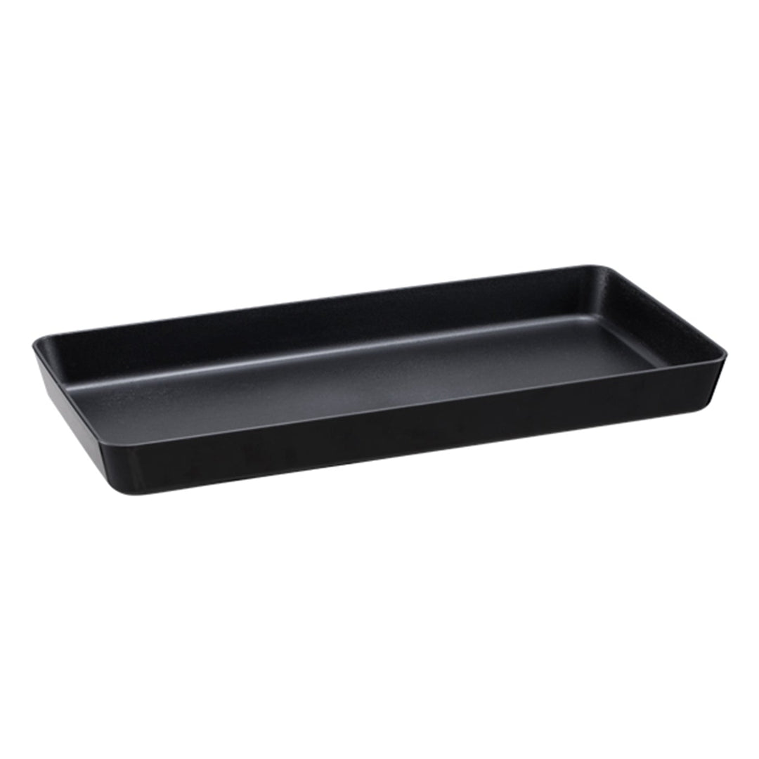 KRD Steak Serving Trays polypropylene 420*210*40, black tray, durable, ideal for commercial catering and kitchen equipment.