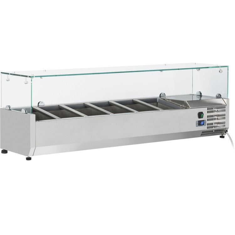 KRD Refrigerated Servery Prep Top 1400mm 6xGN1/4 Depth 330mm Salad bar VRX1433