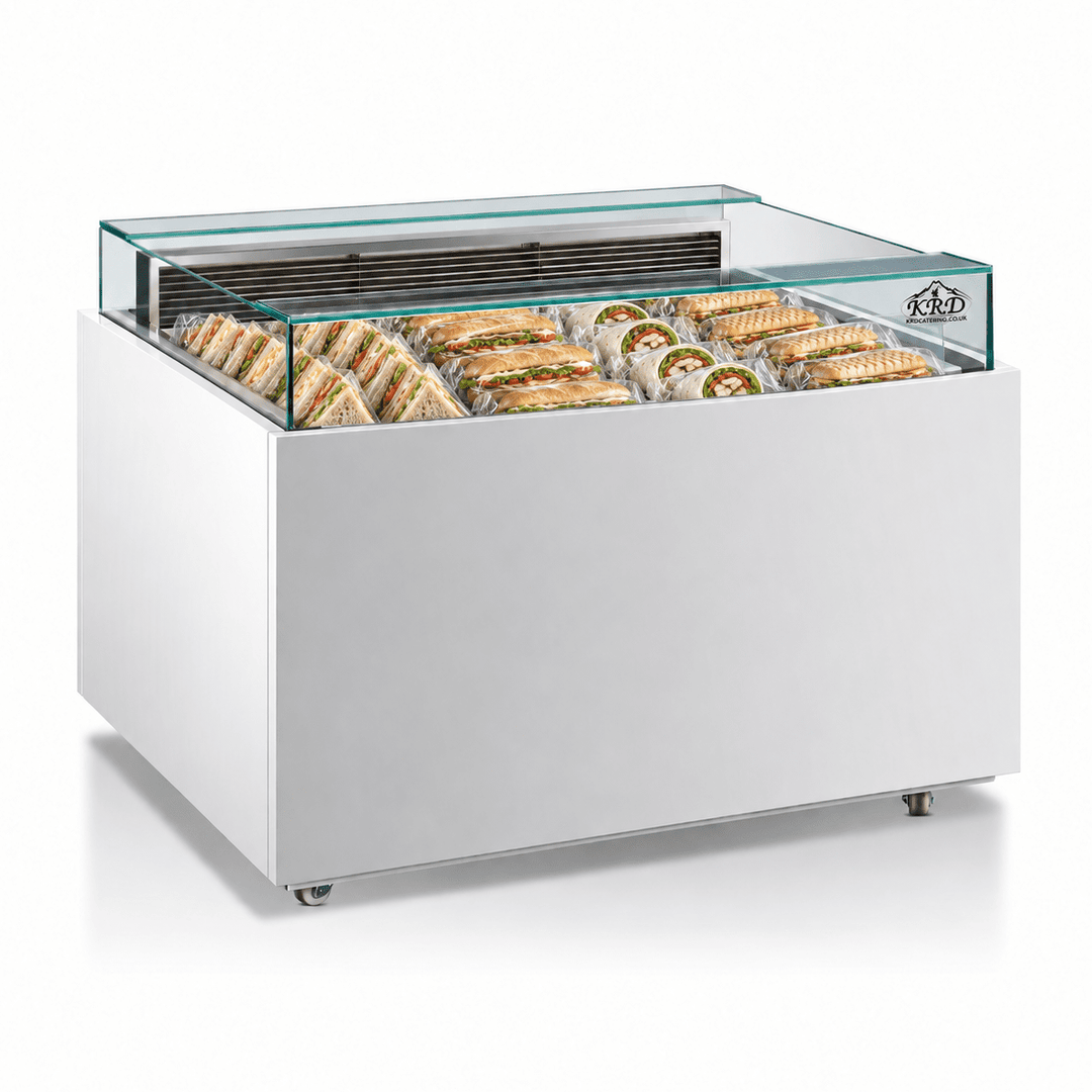KRD Commercial Refrigerated Open Top Sandwich Display Cooler 90L 900mm KR-900L