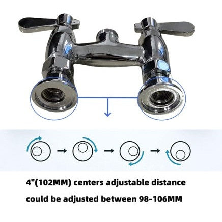 KRD Pre Rinse Spray Unit Deck mounted Double inlet Height 500mm Stainless steel MNPR2005C-AO