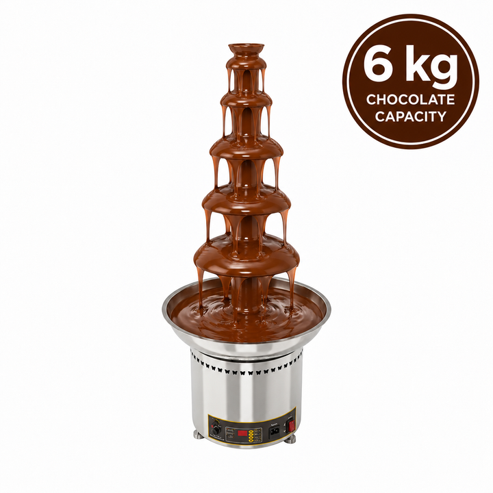 KRD Commercial Waterfall 6 Tier Chocolate Fondue Fountain KCF-6