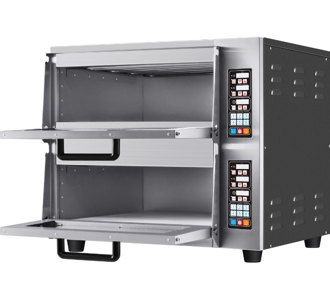 KRD Commercial Double 20" Pizza oven Electric 2 chamber 500x500mm Digital controls 5kW