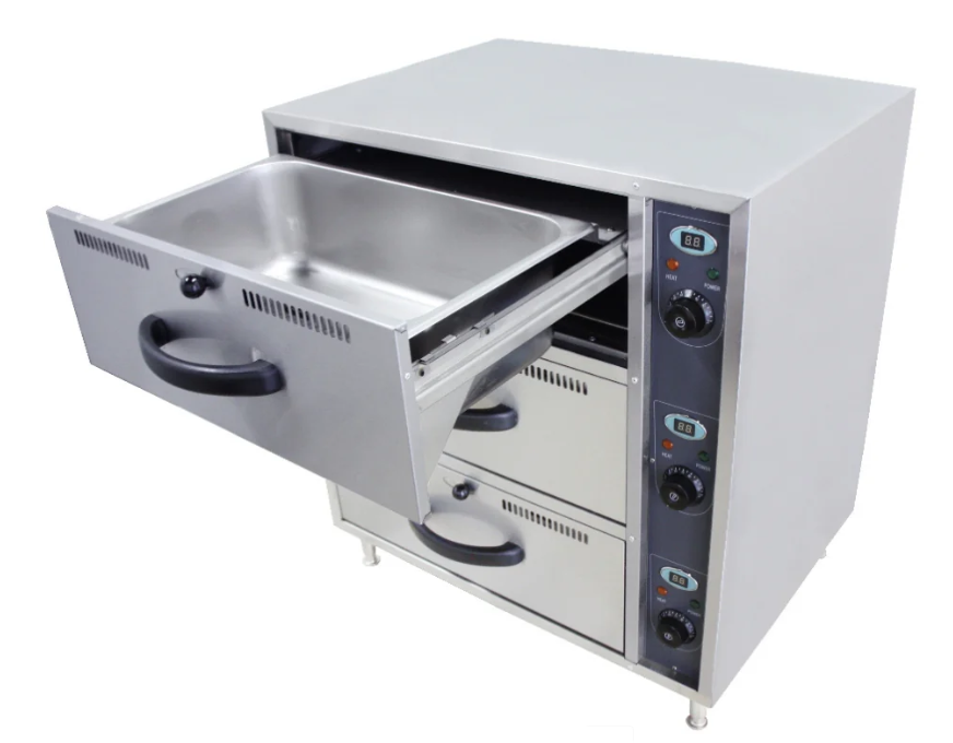 KRD Commercial Bun Warmer triple Warming Drawer 3