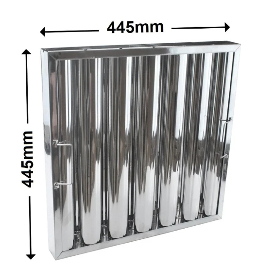 Canopy Grease Baffle Filter Stainless Steel Kitchen Extraction 445X445mm