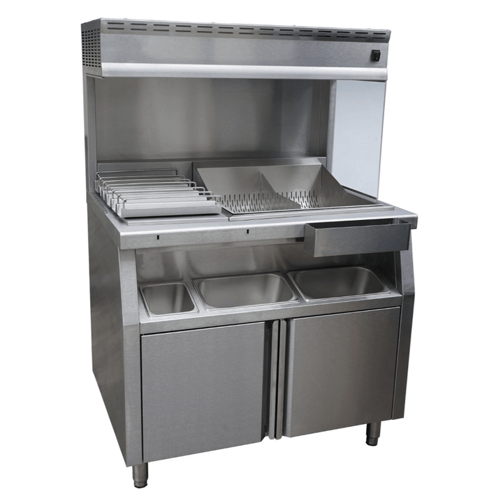 KRD free standing electric chips scuttle Dump bagging & warming station FFB10