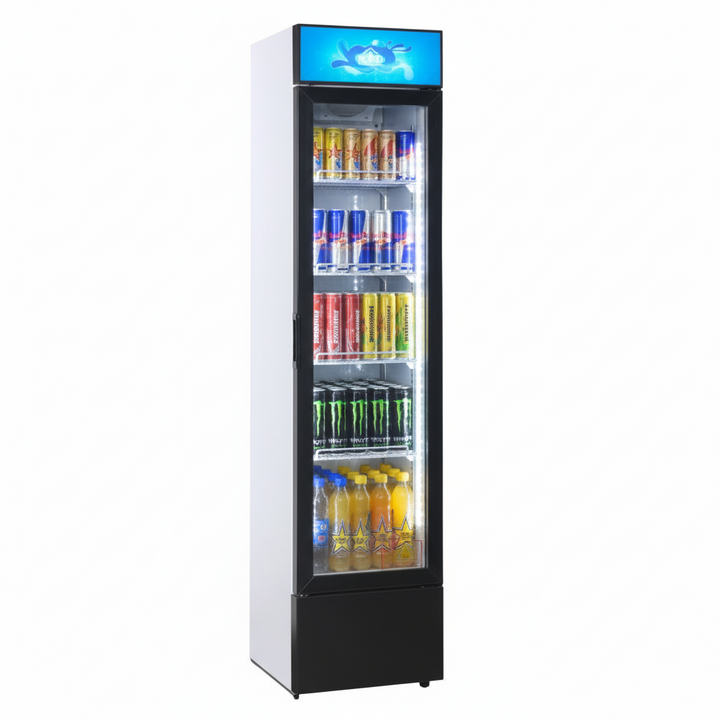 KRD Commercial Single Glass Door Bottle Cooler 39cm LGZ150W