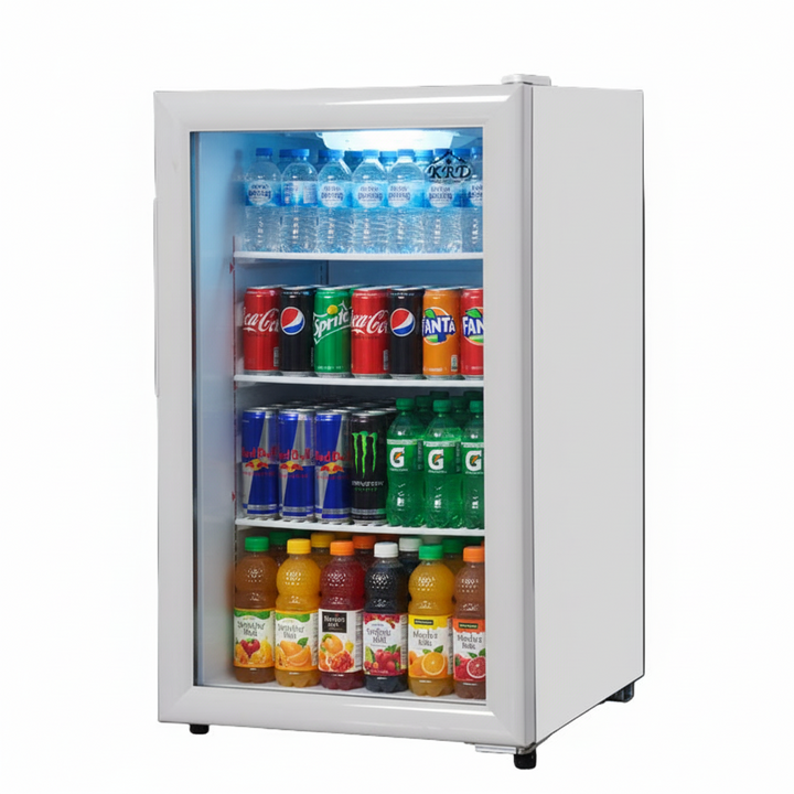 KRD Back Bar Cooler Single Hinged Door Drinks Cooler White 48cm LGZ120