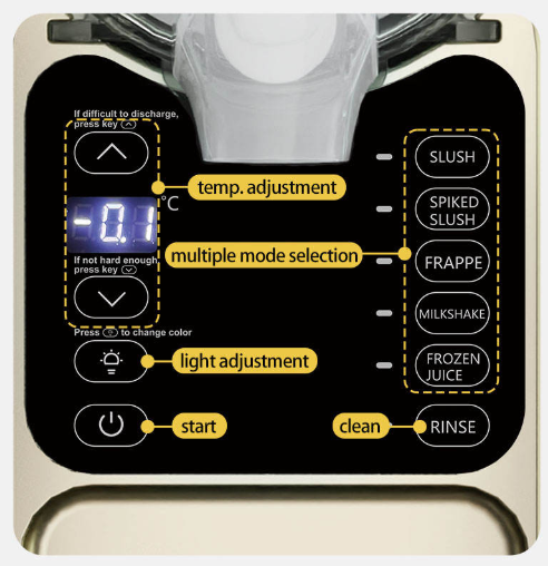 KRD Portable Slush Machine Single 3L 5 Presets Frozen Drink Maker HS3L